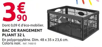 Mr Bricolage Bac de rangement pliant 32 l offre