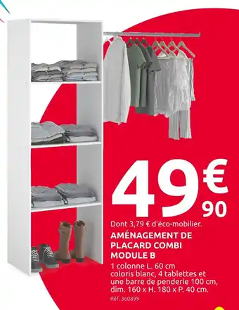 Mr Bricolage Aménagement de placard combi module b offre