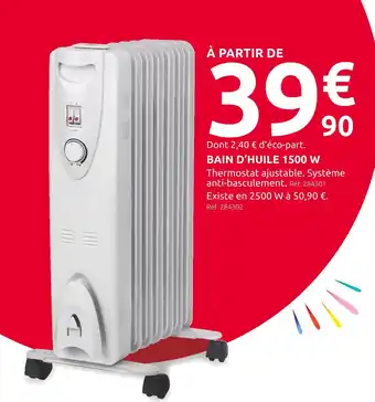 Mr Bricolage Bain d'huile 1500 w offre