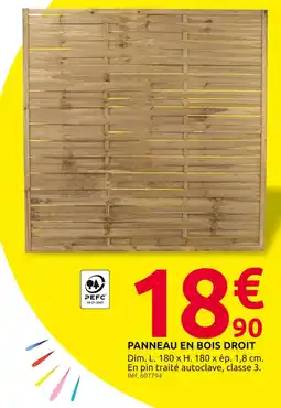 Mr Bricolage Panneau en bois droit offre