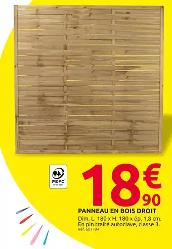 Mr Bricolage Panneau en bois droit offre