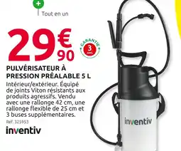 Mr Bricolage INVENTIV Pulvérisateur à pression préalable 5 l offre