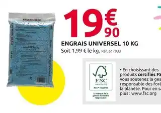 Mr Bricolage Engrais universel 10 kg offre