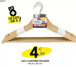 Stokomani Spaceo Les 5 cintres en bois offre