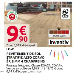 Mr Bricolage inventiv Revêtement de sol stratifié alto corvo ép. 8 mm 4 chanfreins offre