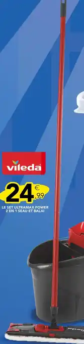 Stokomani Vileda Le set Ultramax Power 2 en 1 seau et balai offre