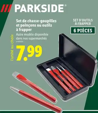 Lidl Parkside Set de chasse-goupilles et poinçons ou outils à frapper offre