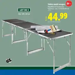 Lidl Parkside Tables multi-usages offre