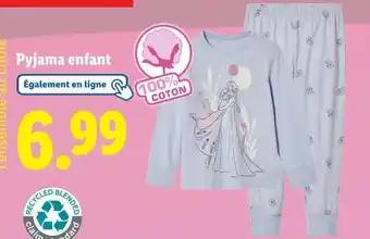 Lidl Disney Pyjama enfant offre