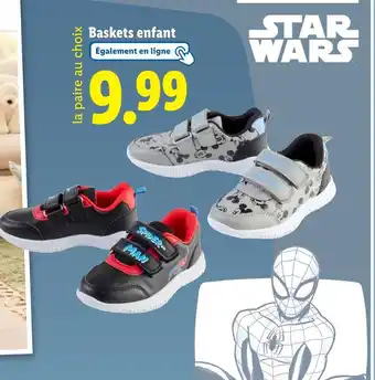 Lidl Star Wars Baskets enfant offre