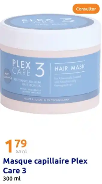 Action Masque capillaire Plex Care 3 offre