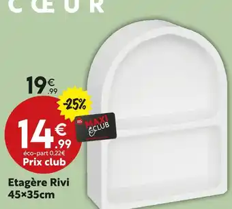 Maxi Bazar Etagère Rivi 45x35cm offre