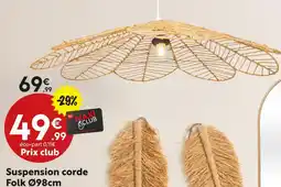 Maxi Bazar Suspension corde Folk Ø98cm offre