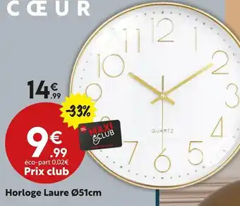 Maxi Bazar Horloge Laure Ø51cm offre