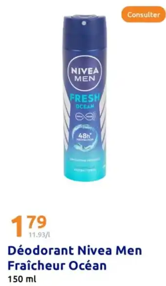 Action Déodorant Nivea Men Fraîcheur Océan offre