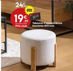 Maxi Bazar Tabouret d’appoint Bansa bouclette offre