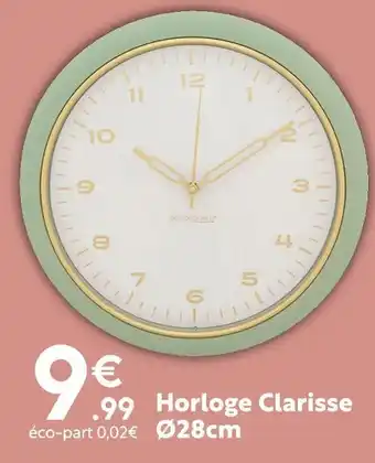 Maxi Bazar Atmosphera Horloge Clarisse Ø28cm offre