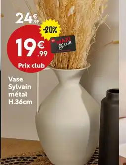 Maxi Bazar Vase Sylvain métal H.36cm offre