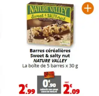 Coccinelle Express NATURE VALLEY Barres céréalières Sweet & salty nut offre