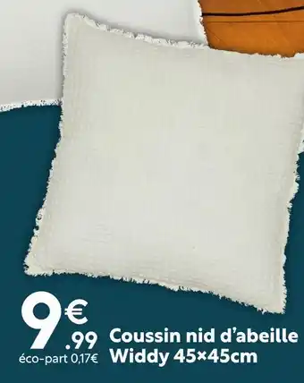 Maxi Bazar Coussin nid d’abeille widdy 45x45cm offre