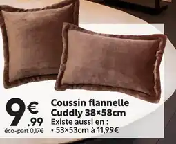 Maxi Bazar Coussin flanelle cuddly 38×58cm offre