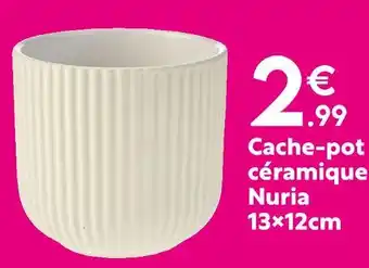 Maxi Bazar Cache-pot céramique Nuria 13x12 cm offre