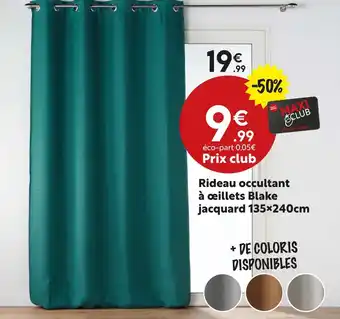 Maxi Bazar Rideau occultant à oeillets Blake jacquard 135×240cm offre