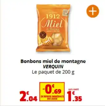 Coccinelle Express VERQUIN Bonbons miel de montagne offre