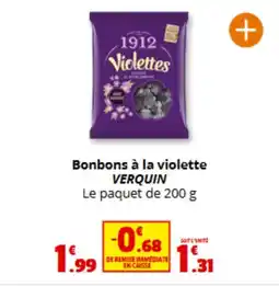 Coccinelle Express VERQUIN Bonbons à la violette offre