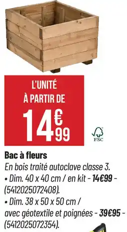 Bricorama Bac à fleurs offre