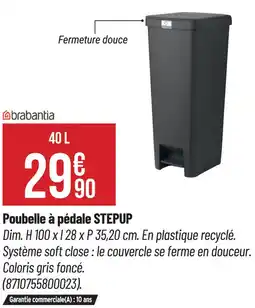 Bricorama Brabantia Poubelle à pédale STEPUP offre