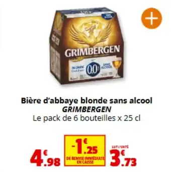 Coccinelle Express GRIMBERGEN Bière d'abbaye blonde sans alcool offre