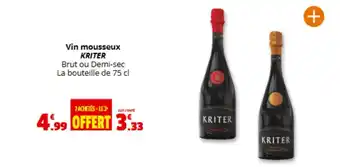 Coccinelle Express KRITER Vin mousseux offre