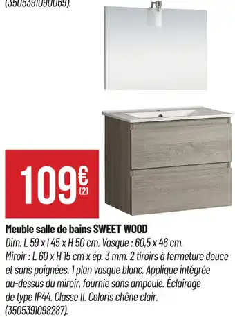 Bricorama Meuble salle de bains SWEET WOOD offre