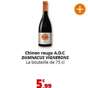 Coccinelle Express DUMNACUS VIGNERONS Chinon rouge A.O.C offre