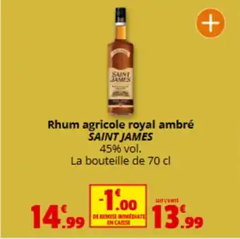 Coccinelle Express SAINT JAMES Rhum agricole royal ambré offre