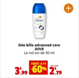 Coccinelle Express DOVE Déo bille advanced care offre