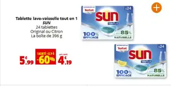 Coccinelle Express SUN Tablette lave-vaisselle tout en 1 offre