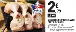 E.Leclerc 6 cuisses de poulet avec partie de dos offre