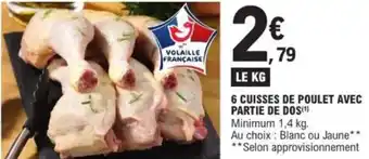 E.Leclerc 6 cuisses de poulet avec partie de dos offre