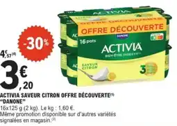 E.Leclerc Activia saveur citron offre découverte danone offre