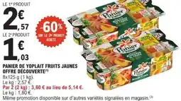 E.Leclerc Panier de yoplait fruits jaunes offre découverte offre