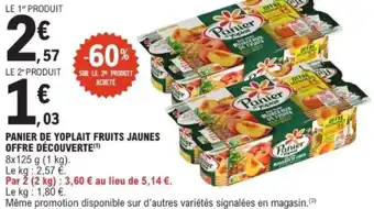 E.Leclerc Panier de yoplait fruits jaunes offre découverte offre