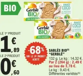 E.Leclerc Sables bio gerble offre