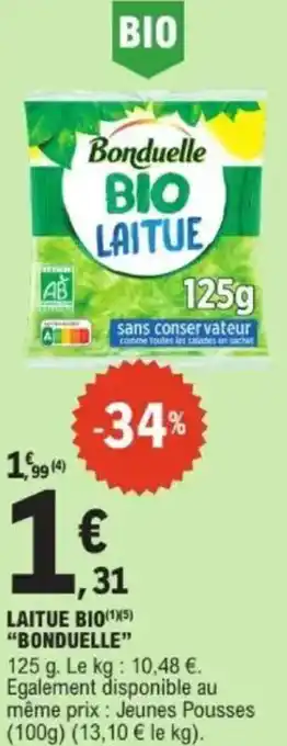 E.Leclerc Laitue bio bonduelle offre