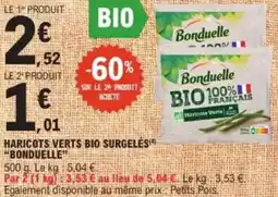 E.Leclerc Haricots verts bio surgelés bonduelle offre