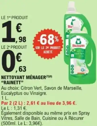 E.Leclerc Nettoyant ménager rainett offre