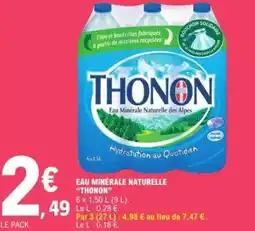 E.Leclerc Eau minérale naturelle thonon offre