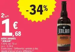 E.Leclerc Bière ambrée jenlain offre