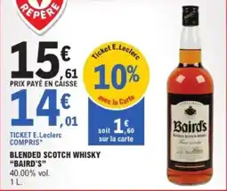 E.Leclerc Blended scotch whisky baird's offre